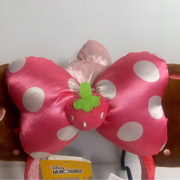 NWT. Minnie Mouse Strawberry Cupcake Disney Munchlings Ear Headband - Picture 2 of 9